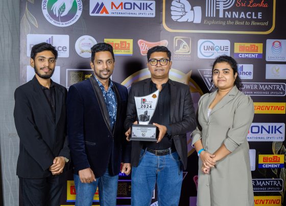 Co-founders of Conceptus Chaminda Karunathilake and Chaminda Kumara Hirumuthugoda with the team